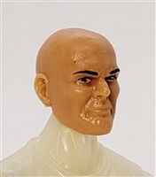 Male Head: "Brynner" Light Skin Tone BALD Head - 1:18 Scale MTF Accessory for 3-3/4" Action Figures