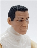 Male Head: "HANK" Light Skin Tone with BLACK Hair - 1:18 Scale MTF Accessory for 3-3/4" Action Figures