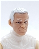 Male Head: "HANK" Light Skin Tone with WHITE Hair - 1:18 Scale MTF Accessory for 3-3/4" Action Figures