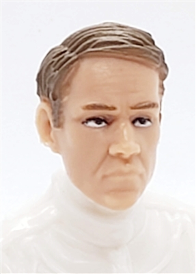 Male Head: "NIGEL" Light Skin Tone with BROWN Hair - 1:18 Scale MTF Accessory for 3-3/4" Action Figures