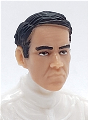 Male Head: "NIGEL" Light Skin Tone with BLACK Hair - 1:18 Scale MTF Accessory for 3-3/4" Action Figures