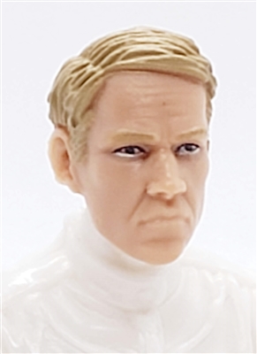 Male Head: "NIGEL" Light Skin Tone with LIGHT BROWN Hair - 1:18 Scale MTF Accessory for 3-3/4" Action Figures