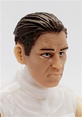 Male Head: "IVAN" Light Skin Tone with BROWN Hair - 1:18 Scale MTF Accessory for 3-3/4" Action Figures