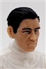 Male Head: "IVAN" Light Skin Tone with BLACK Hair - 1:18 Scale MTF Accessory for 3-3/4" Action Figures