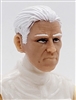Male Head: "IVAN" Light Skin Tone with WHITE Hair - 1:18 Scale MTF Accessory for 3-3/4" Action Figures