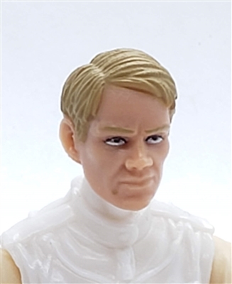 Male Head: "HANS" Light Skin Tone with LIGHT BROWN Hair - 1:18 Scale MTF Accessory for 3-3/4" Action Figures