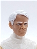 Male Head: "HANS" Light Skin Tone with WHITE Hair - 1:18 Scale MTF Accessory for 3-3/4" Action Figures