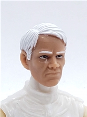Male Head: "HANS" Light Skin Tone with WHITE Hair - 1:18 Scale MTF Accessory for 3-3/4" Action Figures