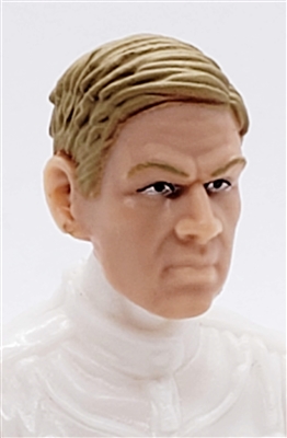 Male Head: "FRITZ" Light Skin Tone with LIGHT BROWN Hair - 1:18 Scale MTF Accessory for 3-3/4" Action Figures