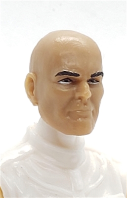 Male Head: "Brynner" LIGHT TAN Skin Tone (ASIAN) BALD Head - 1:18 Scale MTF Accessory for 3-3/4" Action Figures
