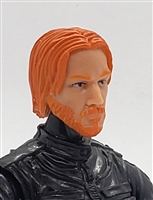 Male Head: "THEODORE" Light Skin Tone with RED BEARD - 1:18 Scale MTF Accessory for 3-3/4" Action Figures