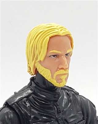 Male Head: "THEODORE" Light Skin Tone with BLONDE BEARD - 1:18 Scale MTF Accessory for 3-3/4" Action Figures