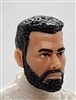 Male Head: "DAVE" Light Skin Tone with BLACK BEARD - 1:18 Scale MTF Accessory for 3-3/4" Action Figures
