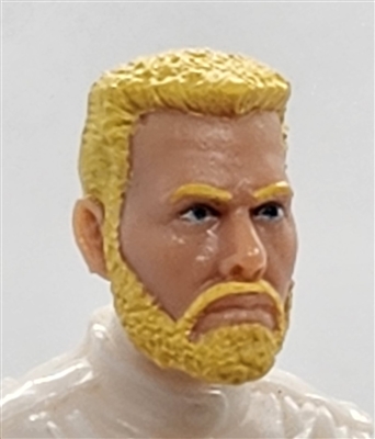 Male Head: "DAVE" Light Skin Tone with BLONDE BEARD - 1:18 Scale MTF Accessory for 3-3/4" Action Figures