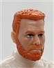 Male Head: "DAVE" Light Skin Tone with RED BEARD - 1:18 Scale MTF Accessory for 3-3/4" Action Figures