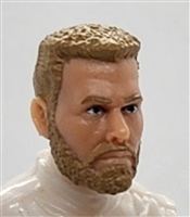Male Head: "DAVE" Light Skin Tone with LIGHT BROWN BEARD - 1:18 Scale MTF Accessory for 3-3/4" Action Figures