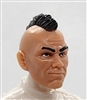 Male Head: "RYAN" Light Skin Tone with BLACK MOHAWK - 1:18 Scale MTF Accessory for 3-3/4" Action Figures