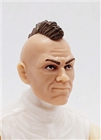Male Head: "RYAN" Light Skin Tone with BROWN MOHAWK Hair - 1:18 Scale MTF Accessory for 3-3/4" Action Figures