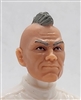 Male Head: "RYAN" Light Skin Tone with GRAY MOHAWK Hair - 1:18 Scale MTF Accessory for 3-3/4" Action Figures