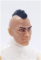 Male Head: "RYAN" TAN Skin Tone with BLACK MOHAWK Hair - 1:18 Scale MTF Accessory for 3-3/4" Action Figures