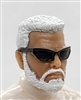 Male Head: "MATT" LIGHT-TAN (ASIAN) Skin Tone with WHITE BEARD & Sunglasses- 1:18 Scale MTF Accessory for 3-3/4" Action Figures