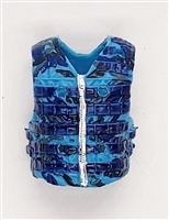 Male Vest: Tactical Type BLUE CAMO Version - 1:18 Scale Modular MTF Accessory for 3-3/4" Action Figures