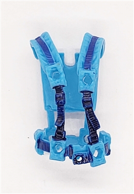 Male Vest: Harness Rig LIGHT BLUE with BLUE Version - 1:18 Scale Modular MTF Accessory for 3-3/4" Action Figures