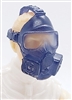 Headgear: Gasmask ALL BLUE Version - 1:18 Scale Modular MTF Accessory for 3-3/4" Action Figures