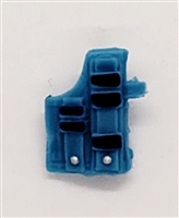 Pistol Holster: Large Right Handed with Loop LIGHT BLUE with BLUE Version - 1:18 Scale Modular MTF Accessory for 3-3/4" Action Figures