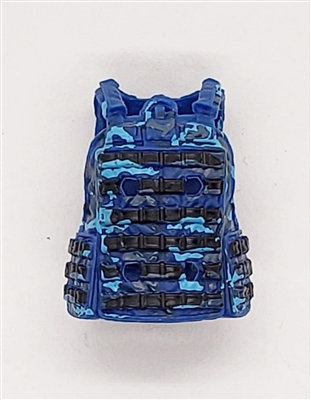Female Vest: Utility Type BLUE CAMO Version - 1:18 Scale Modular MTF Valkyries Accessory for 3-3/4" Action Figures