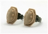 Knee Pads with Strap TAN & GREEN Version (PAIR) - 1:18 Scale Modular MTF Accessory for 3-3/4" Action Figures
