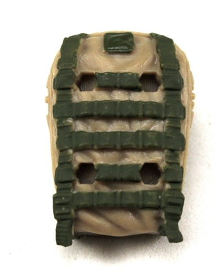 Backpack: Modular Backpack TAN & GREEN Version - 1:18 Scale Modular MTF Accessory for 3-3/4" Action Figures