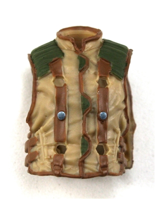 Male Vest: Model 86 Type TAN & GREEN Version - 1:18 Scale Modular MTF Accessory for 3-3/4" Action Figures