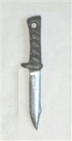 Fighting Knife: GUN-METAL Handle - 1:18 Scale Modular MTF Accessory for 3-3/4" Action Figures