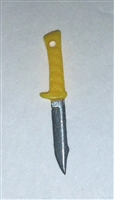 Fighting Knife: YELLOW Handle - 1:18 Scale Modular MTF Accessory for 3-3/4" Action Figures