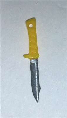 Fighting Knife: YELLOW Handle - 1:18 Scale Modular MTF Accessory for 3-3/4" Action Figures