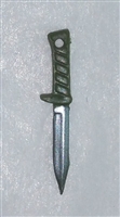Fighting Knife: GREEN Handle - 1:18 Scale Modular MTF Accessory for 3-3/4" Action Figures
