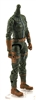 MTF Female Valkyries Body WITHOUT Head GREEN with BROWN "Range-Ops" Version BASIC - 1:18 Scale Marauder Task Force Action Figure