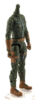 MTF Female Valkyries Body WITHOUT Head GREEN with BROWN "Range-Ops" Version BASIC - 1:18 Scale Marauder Task Force Action Figure