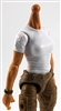 MTF Female Valkyries T-Shirt Torso ONLY (NO WAIST/LEGS): WHITE & GREEN Version with LIGHT Skin Tone - 1:18 Scale Marauder Task Force Accessory