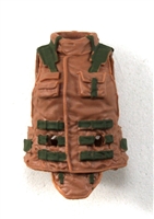 Female Vest: High Collar Type Brown & Green Version - 1:18 Scale Modular MTF Valkyries Accessory for 3-3/4" Action Figures