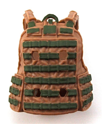 Female Vest: Utility Type Brown & Green Version - 1:18 Scale Modular MTF Valkyries Accessory for 3-3/4" Action Figures