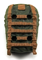 Backpack: Modular Backpack GREEN with BROWN Version - 1:18 Scale Modular MTF Accessory for 3-3/4" Action Figures