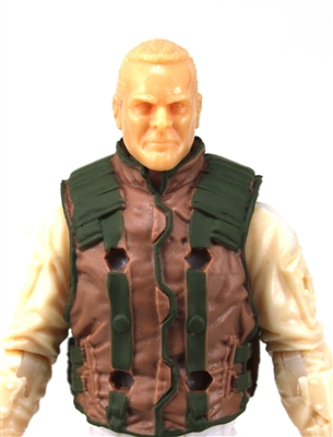 Male Vest: Model 86 Type BROWN & GREEN Version - 1:18 Scale Modular MTF Accessory for 3-3/4" Action Figures