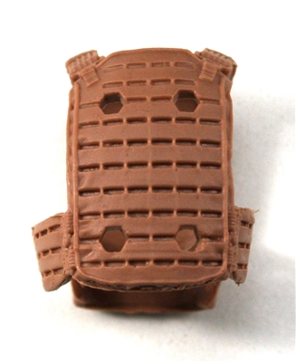 Male Vest: Plate Carrier Type BROWN Version - 1:18 Scale Modular MTF Accessory for 3-3/4" Action Figures