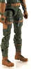 Female Legs WITH Waist: GREEN with BROWN Legs  - Right AND Left Legs WITH Waist - 1:18 Scale MTF Valkyries Accessory for 3-3/4" Action Figures