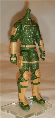 MTF Male Trooper Body WITHOUT Head GREEN with Brown "Range-Ops" Version BASIC - 1:18 Scale Marauder Task Force Action Figure