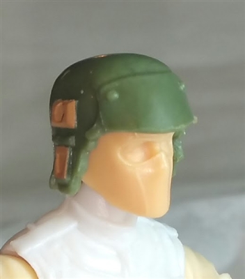Headgear: Armor Helmet GREEN & Brown Version - 1:18 Scale Modular MTF Accessory for 3-3/4" Action Figures
