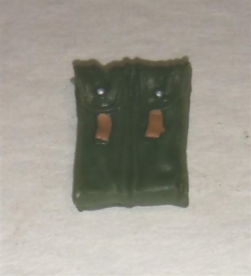 Ammo Pouch: Double Magazine GREEN & Brown Version - 1:18 Scale Modular MTF Accessory for 3-3/4" Action Figures