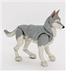 MTF K9 Dog Unit: "Lupin" Gray & White Version BASIC - 1:18 Scale Marauder Task Force Animal